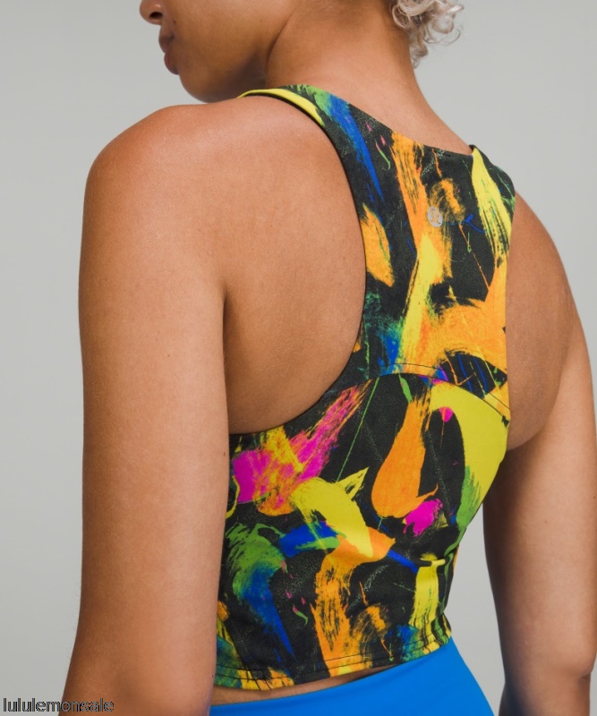 Lululemon Damen DELULU306 | Beleben Training Tank Top Unterton Schwarz Multi